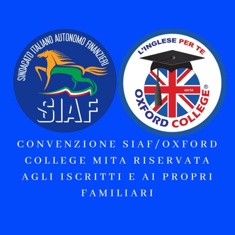 Convenzione SIAF-Oxford College Mita