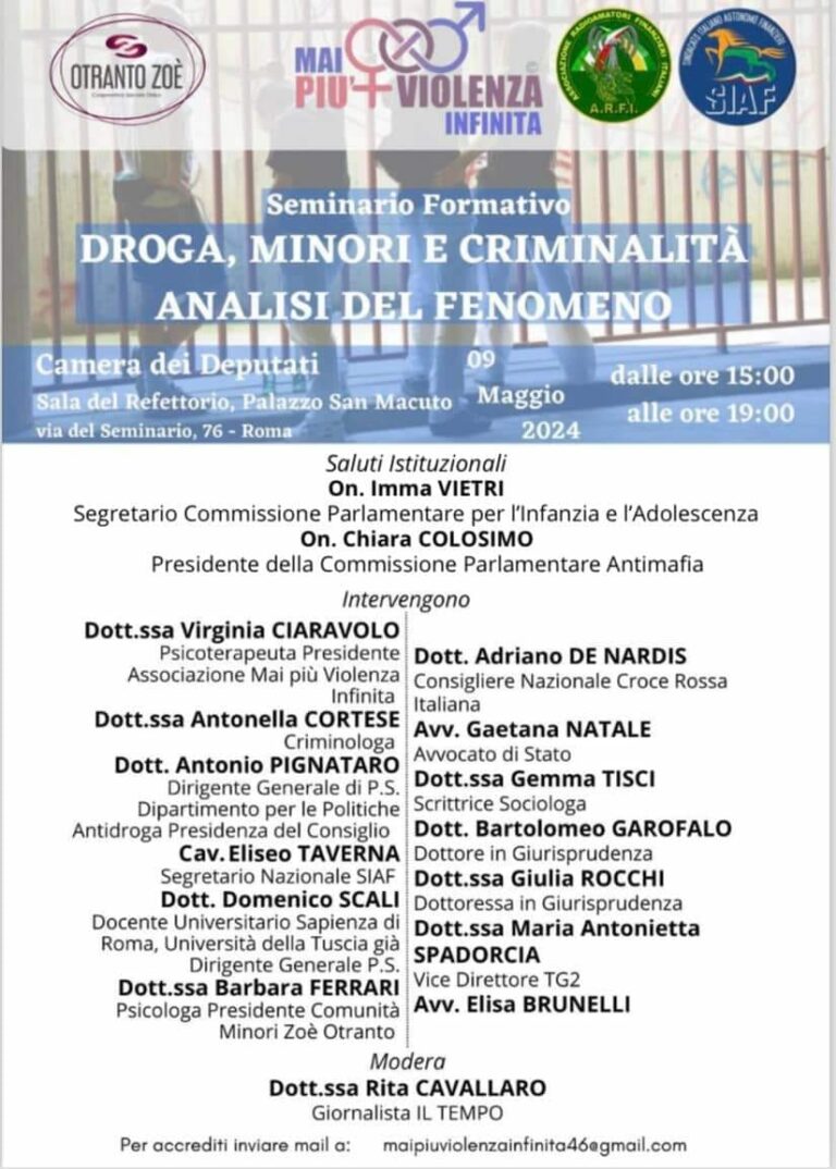 droga, minori e criminalitanew