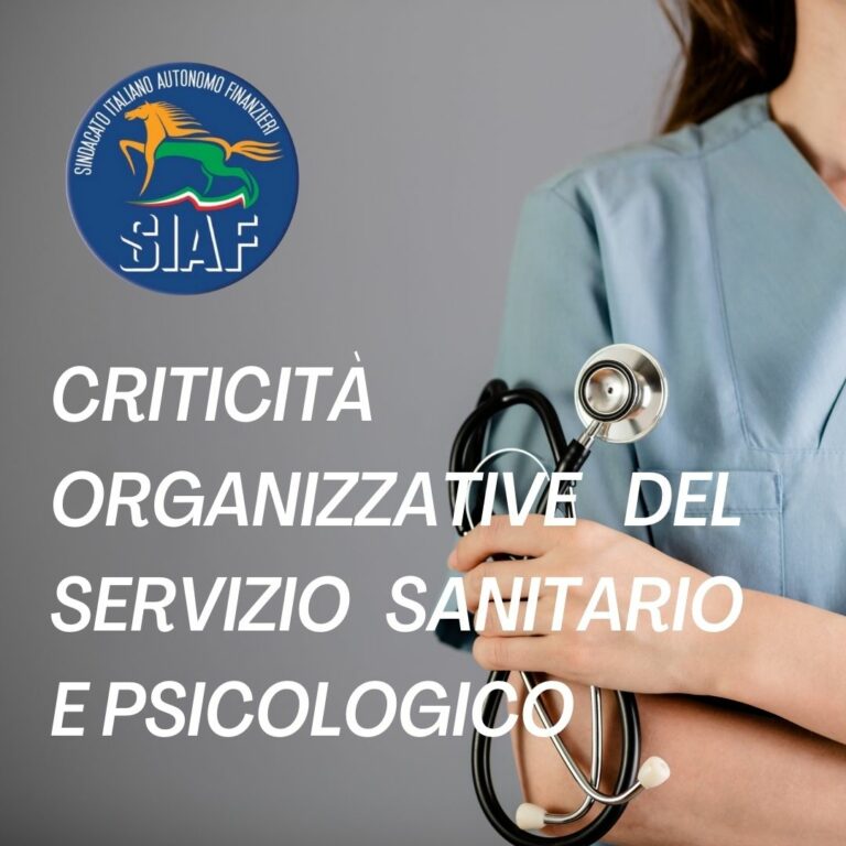 Criticità servizio sanitario e psicologico