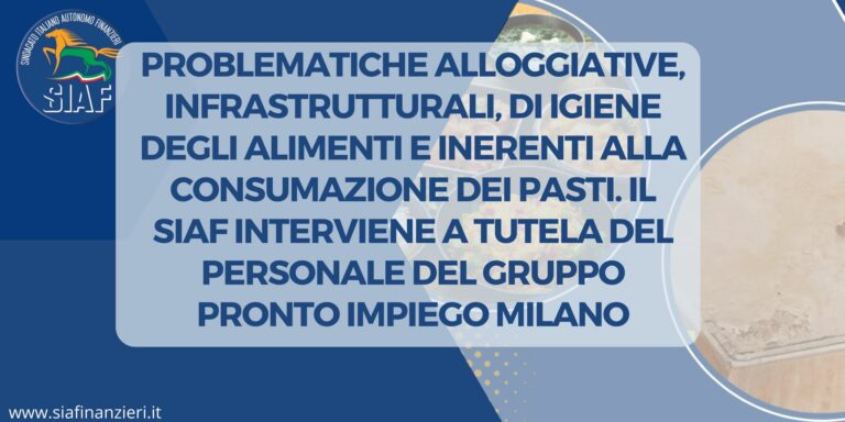 problematiche alloggiamenti, mensa,