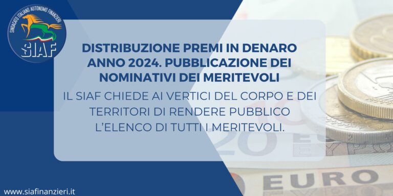 distribuzione premi in denaro anno 2024 - pubblicazione nomi