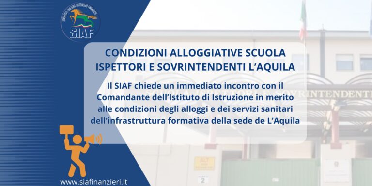 Condizioni alloggiative Scuola Isp