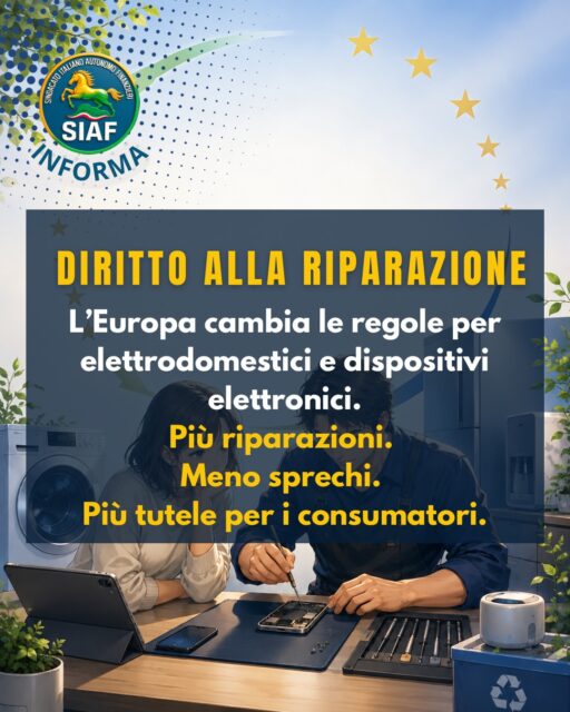 Il 31 Luglio 2026 è scaduto il termine europeo per applicare la nuova direttiva sul diritto alla riparazione