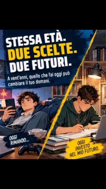 🎯 Stessa età. 
Stesse opportunità. 
Due scelte, due futuri diversi.  A vent’anni c’è chi rimanda tutto a domani e chi, invece, decide di investire sul proprio futuro.  📚 Mentre uno lascia scorrere il tempo, l’altro studia, si allena e affronta ogni sacrificio con un obiettivo: entrare nella Guardia di Finanza.  Poi arriva il giorno in cui i sogni diventano realtà. 
Per uno è l’inizio di una carriera, per l’altro resta una domanda: «E se ci avessi provato anch’io?»  💚 Il SIAF crede nei giovani che scelgono di impegnarsi e li accompagna nel loro percorso di crescita, ascolto e consapevolezza, anche quando iniziano a indossare l’uniforme.  Il futuro non si aspetta. 
Si costruisce.  💬 E tu, cosa diresti oggi al te stesso di vent’anni?
