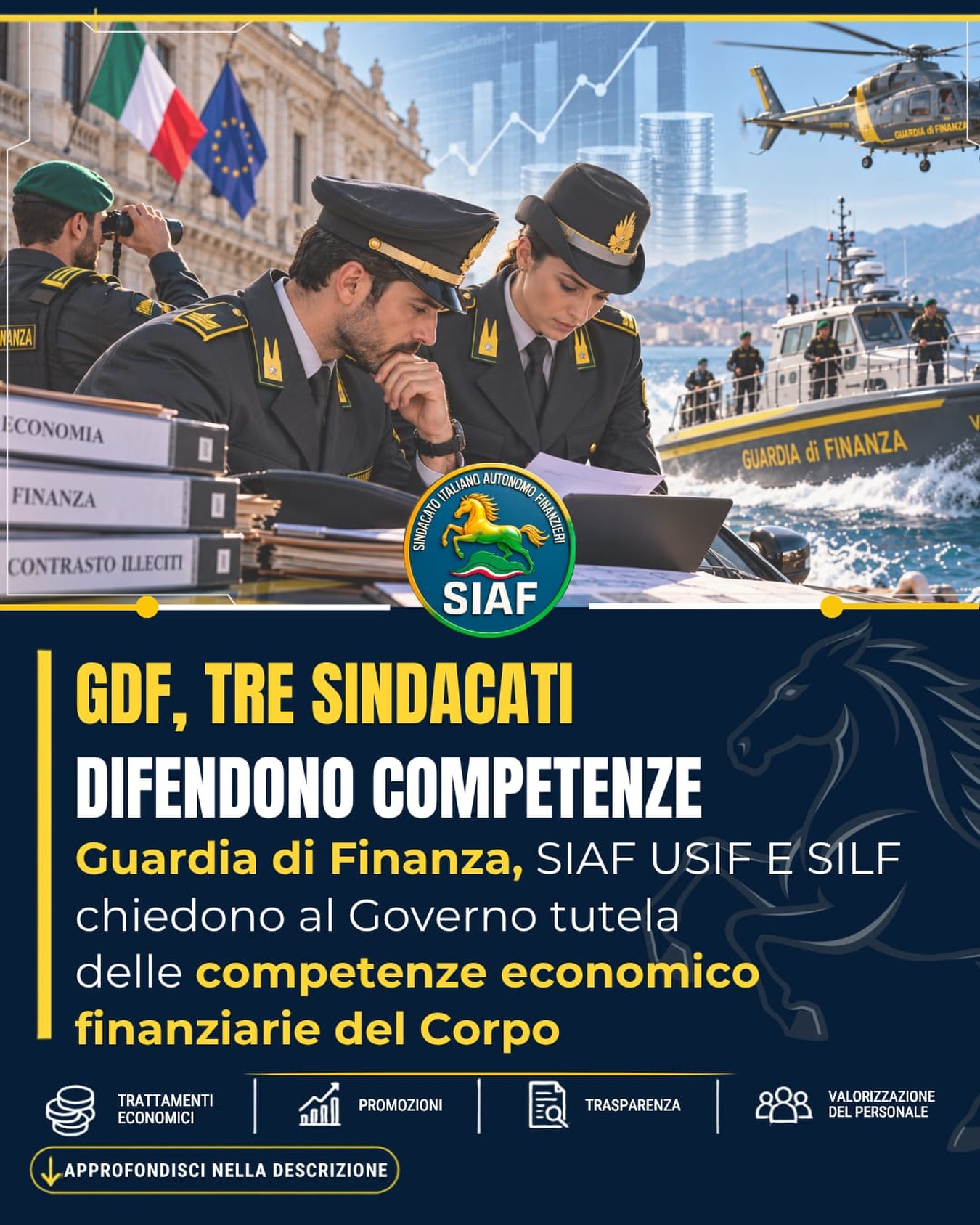 L’annuncio del protocollo aveva sin da subito dunque generato parecchi malumori, *come dimostra una lettera inviata sempre nella giornata di ieri alla premier Giorgia Meloni e al ministro Giorgetti, firmata da Usif, Silf e Siaf, i principali sindacati della Gdf*, a seguito della quale si è giunti all’immediata rescissione dell’accordo in tempi record. VAI AL LINK👇