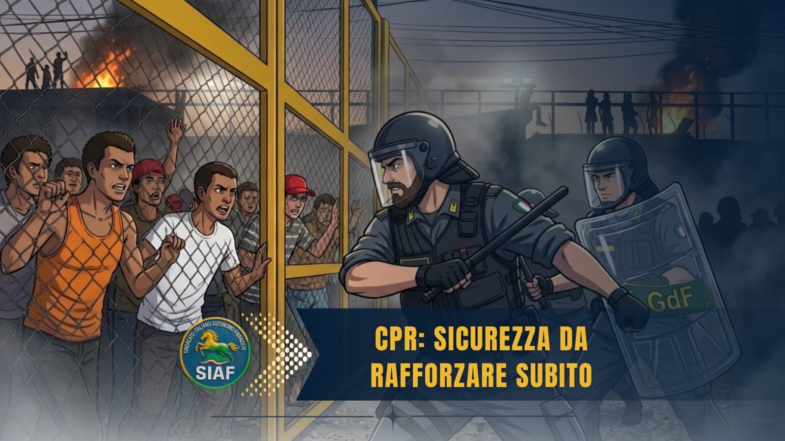 Rivolta al CPR di Palazzo San Gervasio: il SIAF chiede più sicurezza e tutela per gli operatori