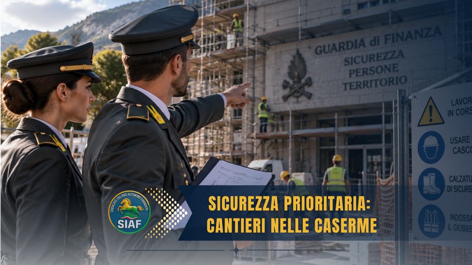 Lavori nelle caserme calabresi, SIAF richiama l’attenzione sulla salute e sicurezza del personale in servizio
